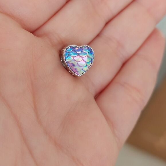 925 Iridiscent Mermaid Sterling Silver Charm - Picture 2 of 9